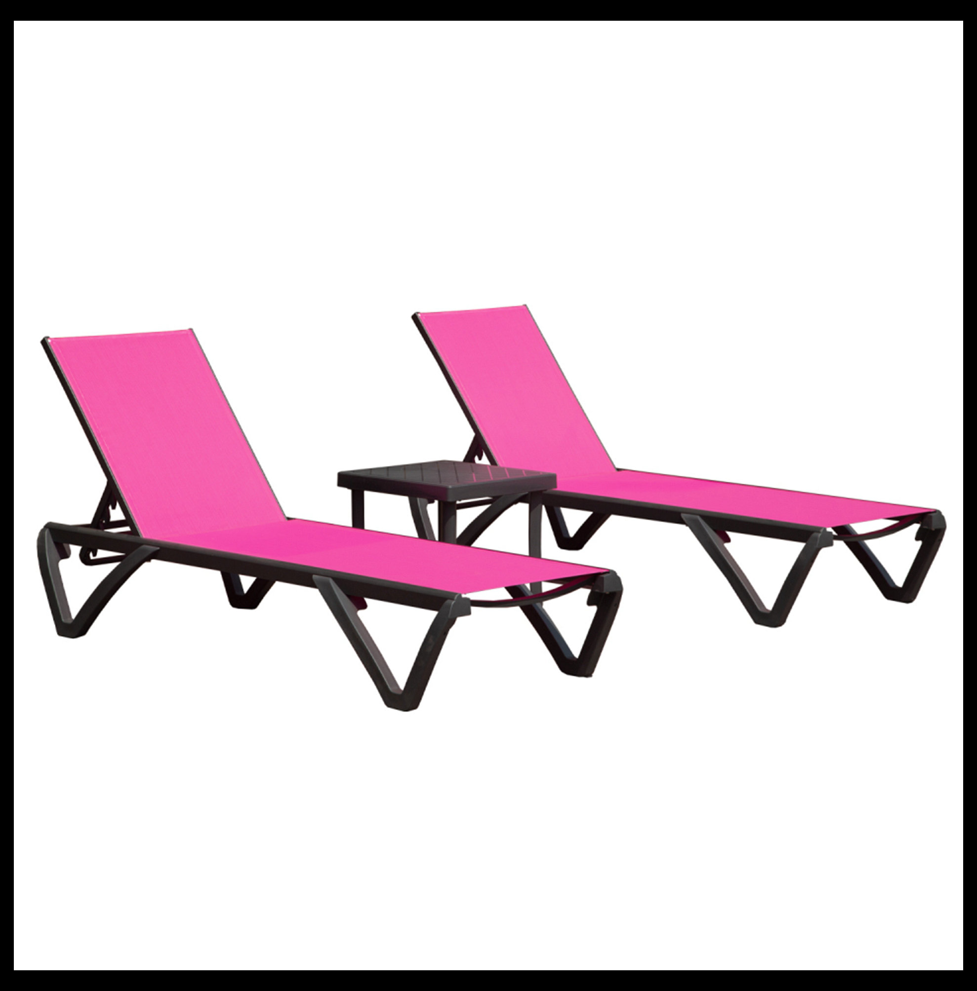 Latitude Run Outdoor Lounge Chair Aluminum Plastic Patio Chaise